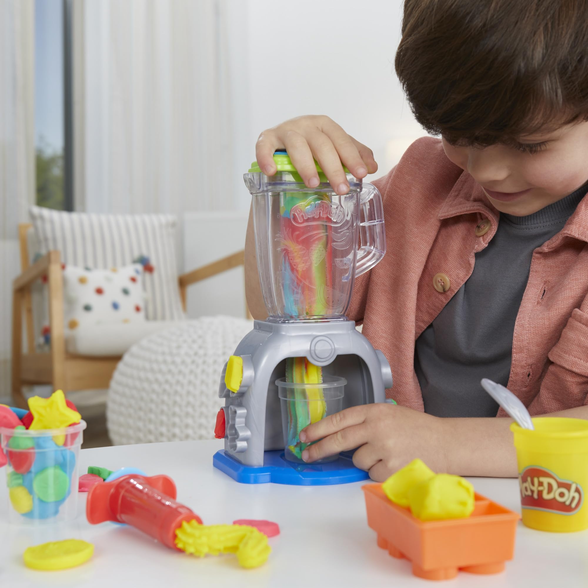 Two small cups filled with Play‑Doh smoothies showing serving and sharing fun