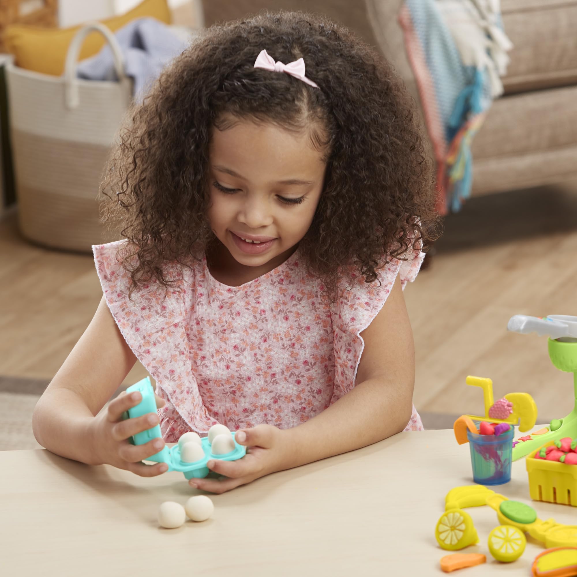 Play-Doh serving plates and tools support playful kitchen rituals.