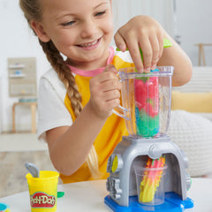 Play‑Doh blender held in hand to show scale and kid‑friendly size for easy use
