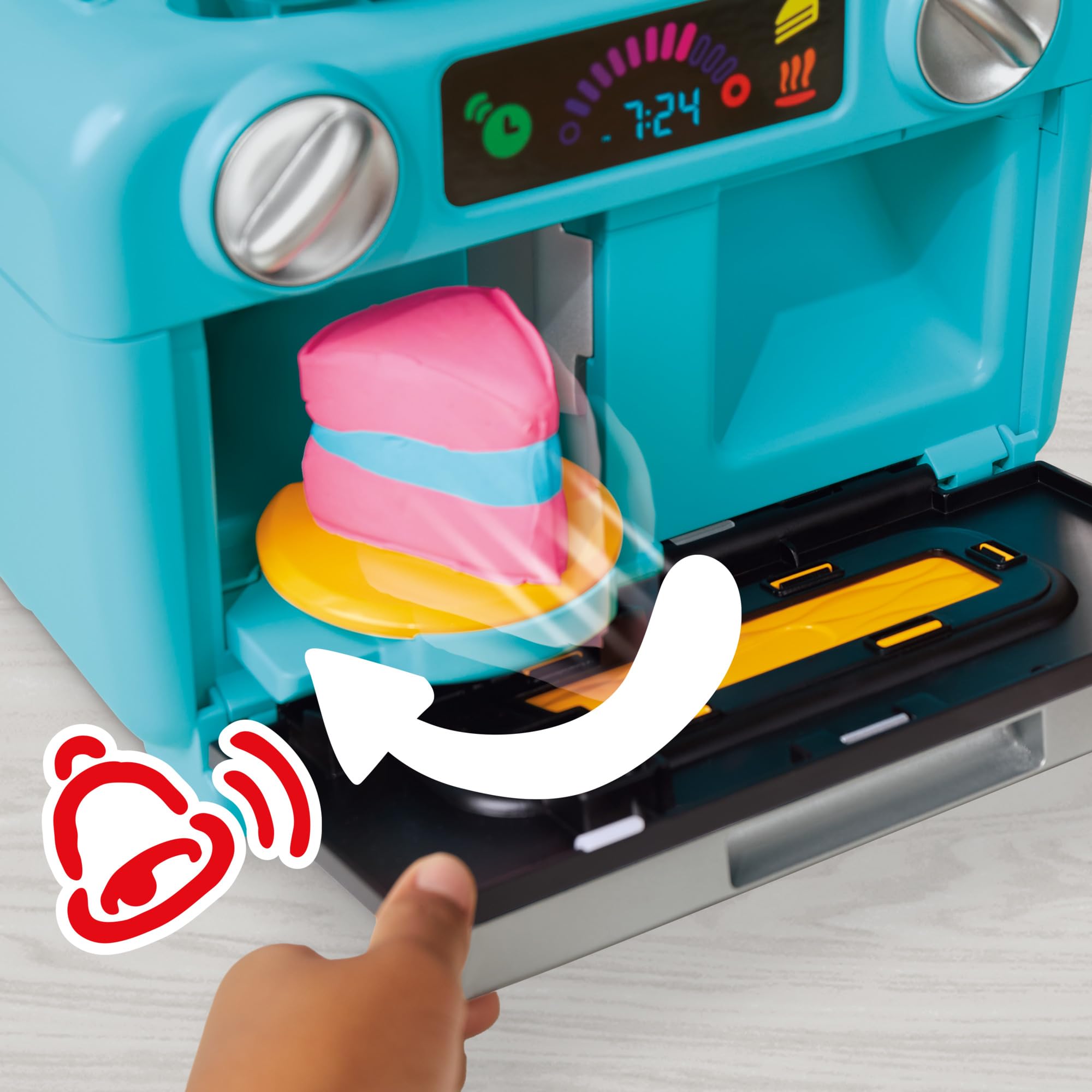 Play-Doh frosting roller lets kids roll flat sheets for smooth pretend frosting.