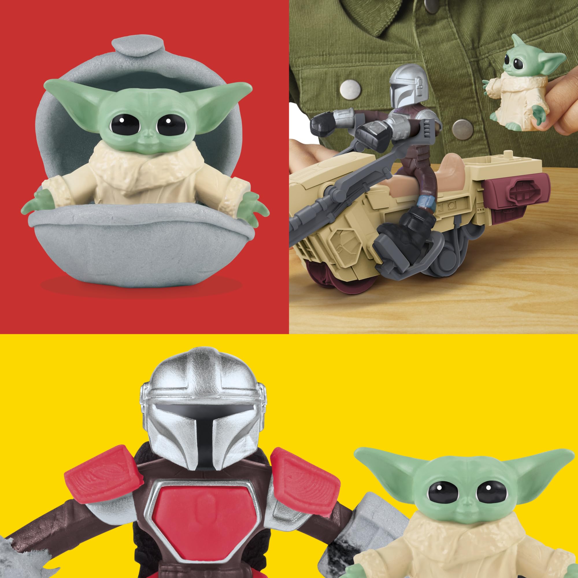 Play-Doh Star Wars 4-Inch Mando figure with flexible limbs ready for storytelling.