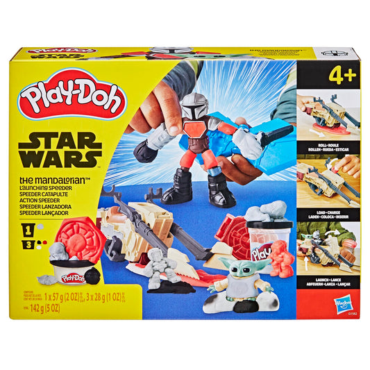 Play-Doh Star Wars bendy Grogu figure shows squishy, kid-friendly texture.