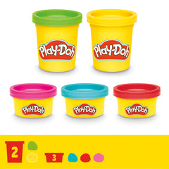 Textured extruded Play‑Doh swirl detail showing vibrant blended color effects