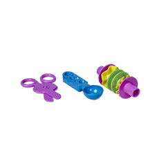 Play-Doh Ultimate Fun Factory colors and shapes for flowers, mermaids, and ice cream