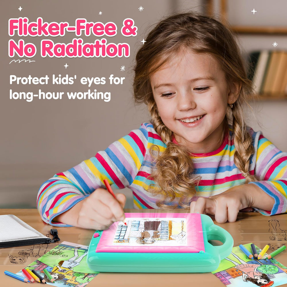PLAY eye-protection LED diffused light provides soft illumination for tracing