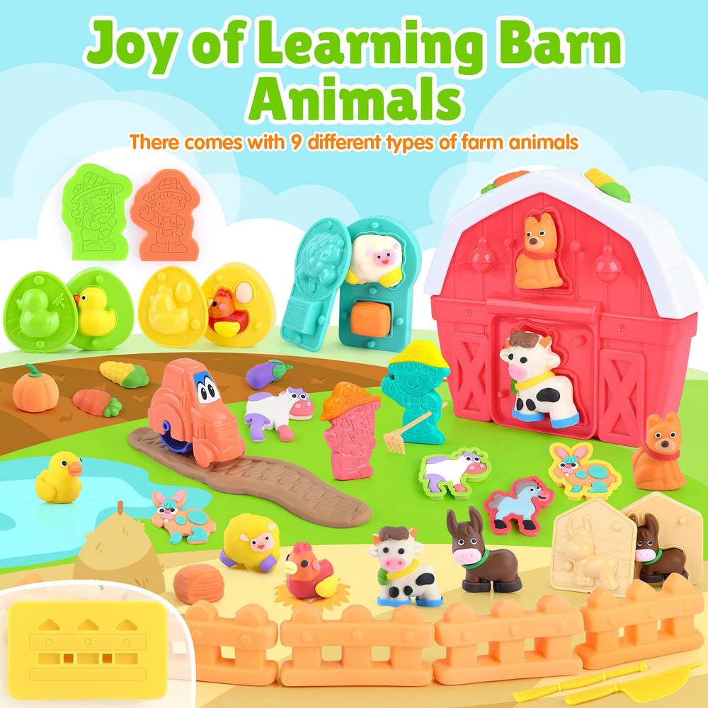 PLAY Farm 3D animal molds image highlights durable sculpting tools for kids