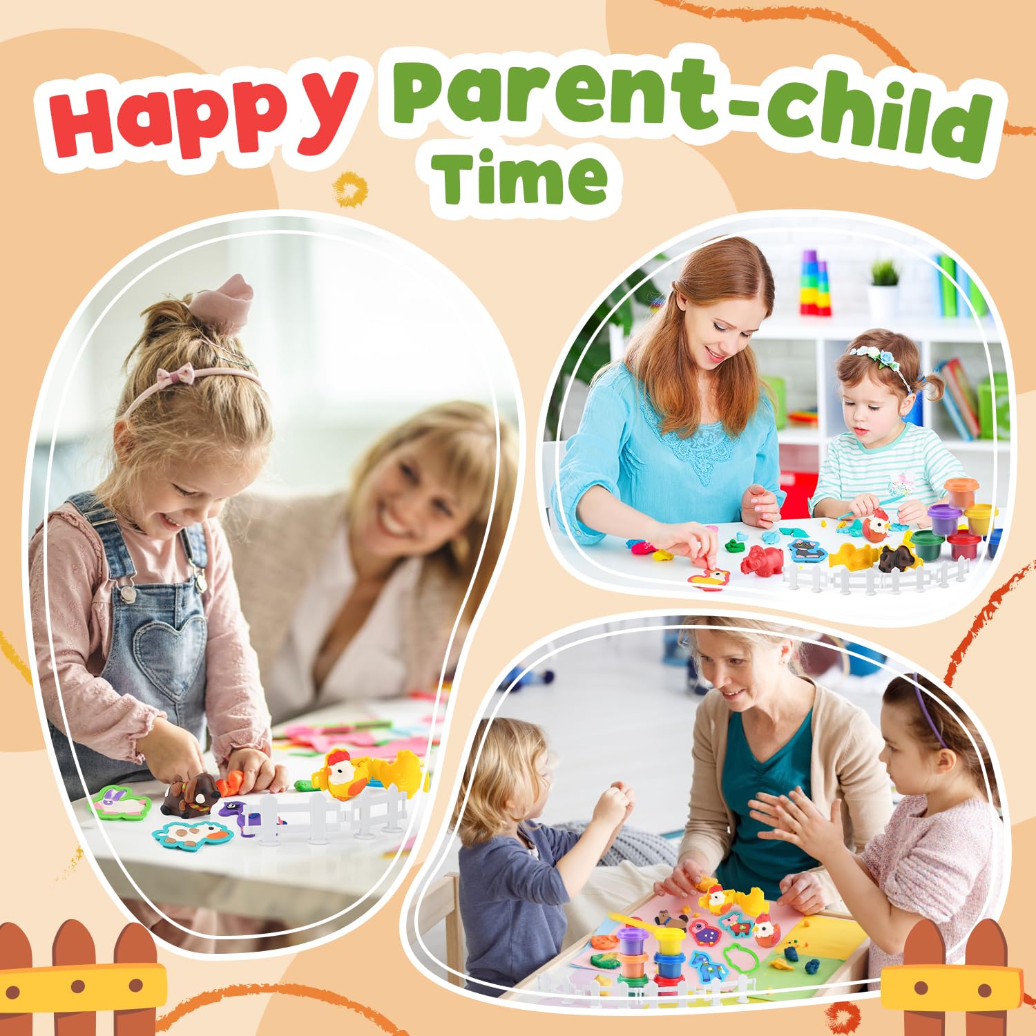 PLAY Farm animals molds close-up showing detailed shapes that inspire storytelling and pretend play