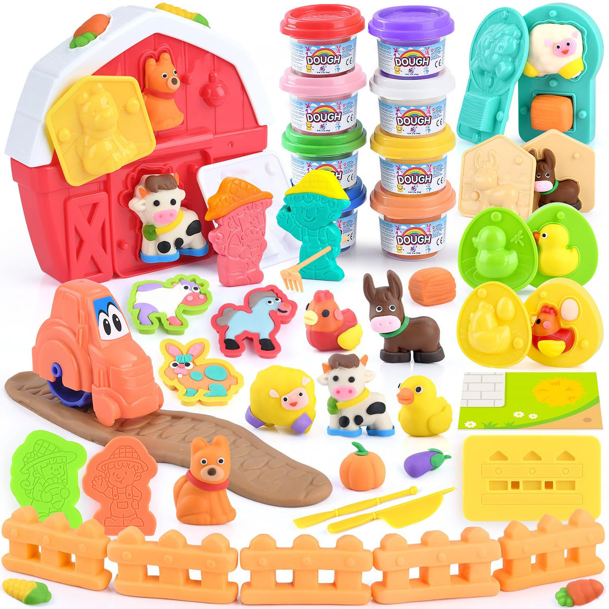 PLAY Farm barn and fence image, inviting imaginative play and motor skill use