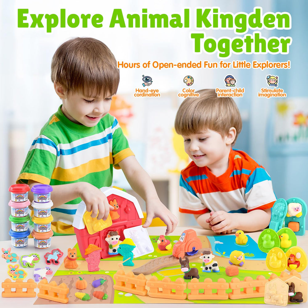 PLAY Farm color dough cans image shows soft, safe colors for creative mixing