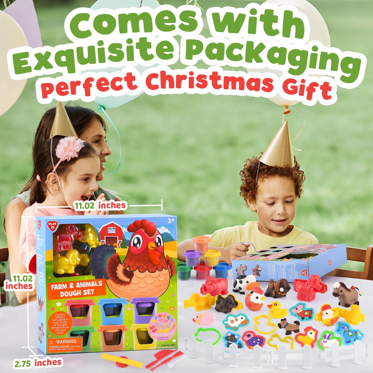 PLAY Gift-ready dough kit for toddlers and kids, ideal for holidays and birthdays