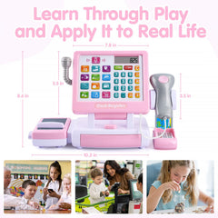 PLAY cash register toy shelves with cans and drinks for realistic shopping scenarios