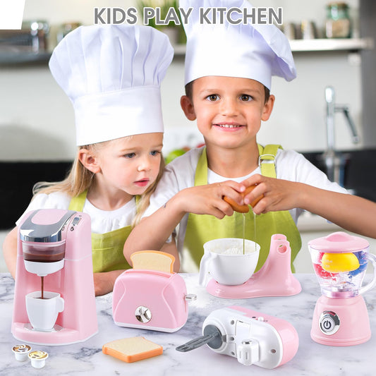 PLAY kids kitchen blender in action encourages creative cooking play and motor skill practice.