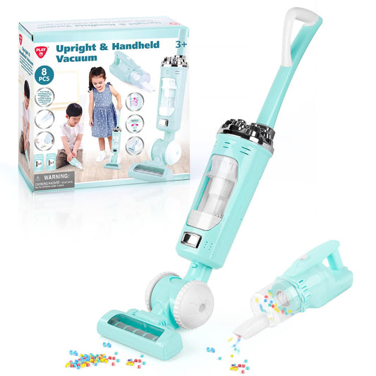 PLAY Kids vacuum cleaner toy set dual-mode display for active pretend play.
