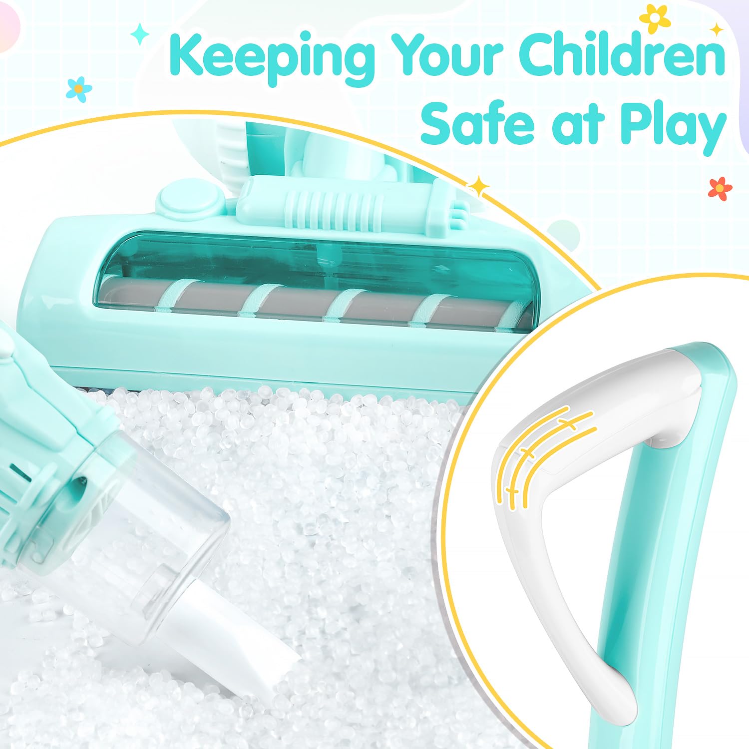 PLAY vacuum toy has ergonomic handle for little hands.