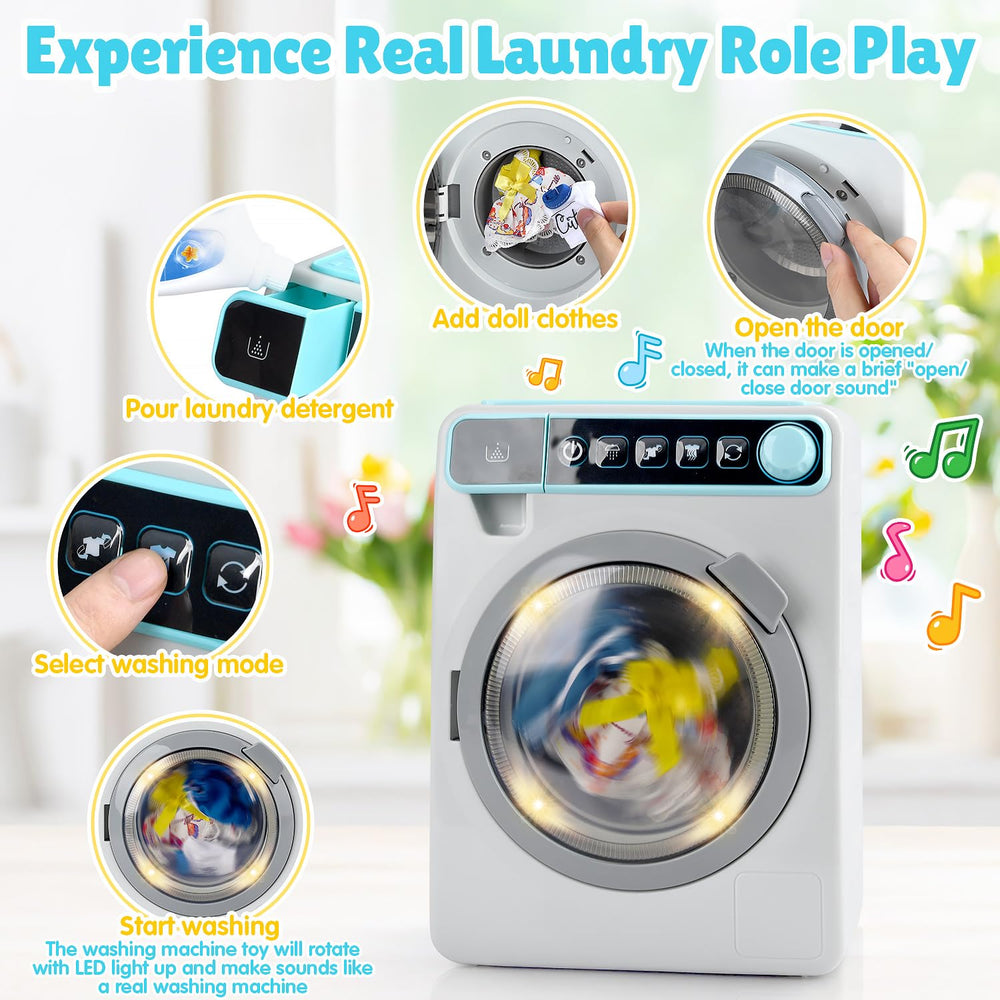 Play Washing Basket with Laundry supports organized pretend chores.