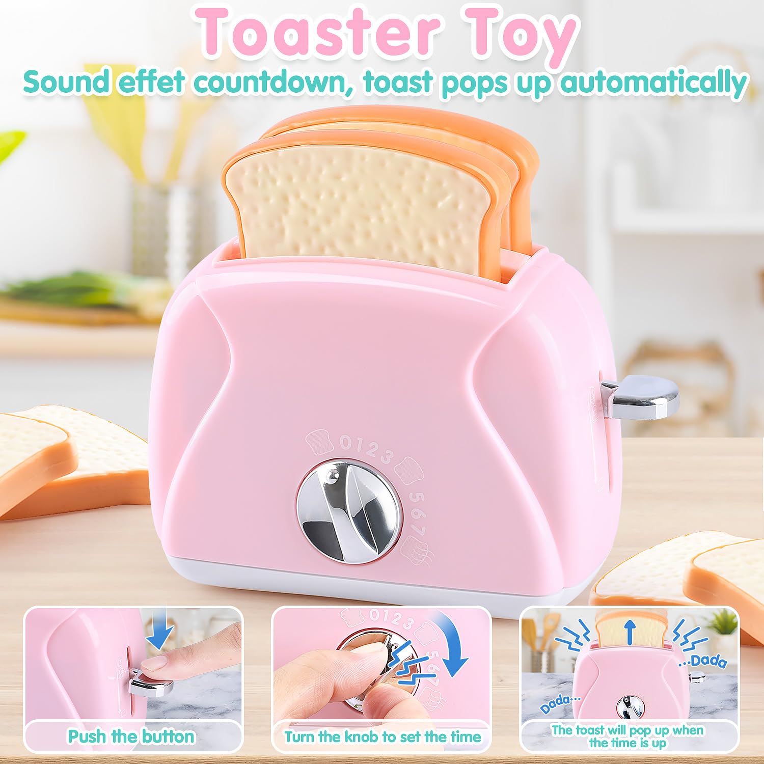 Play Kitchen Appliances coffee capsules add authentic flavor moments.
