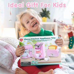 Play Kitchen Appliances lights and sounds boost interactive playtime.