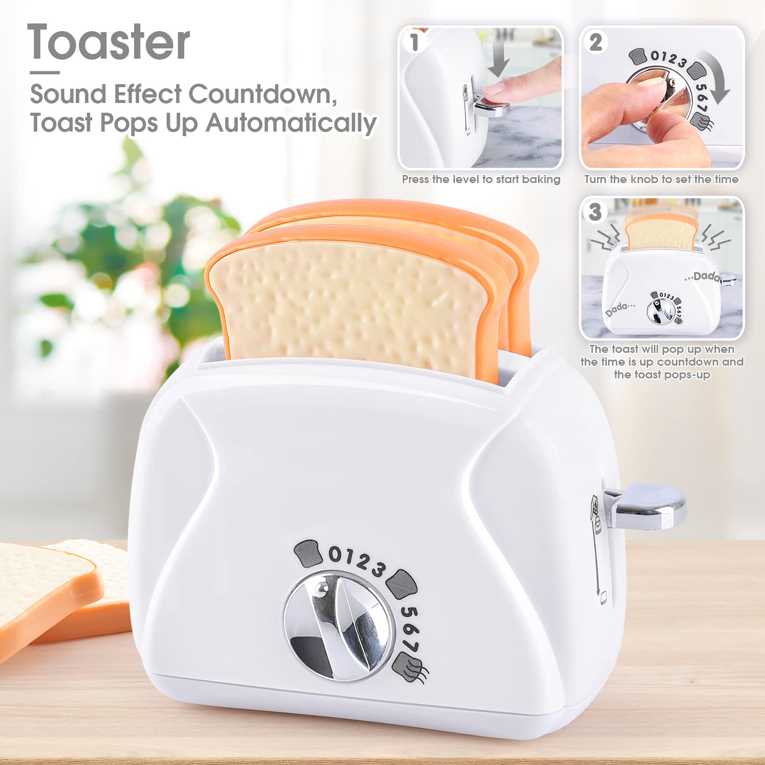 PLAY bright durable accessories enhance color-filled pretend kitchen play.