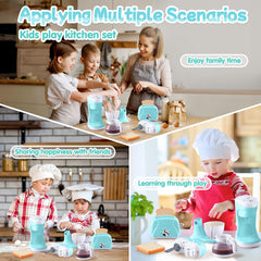 PLAY realistic lights and sounds immerse kids in kitchen role-play scenarios