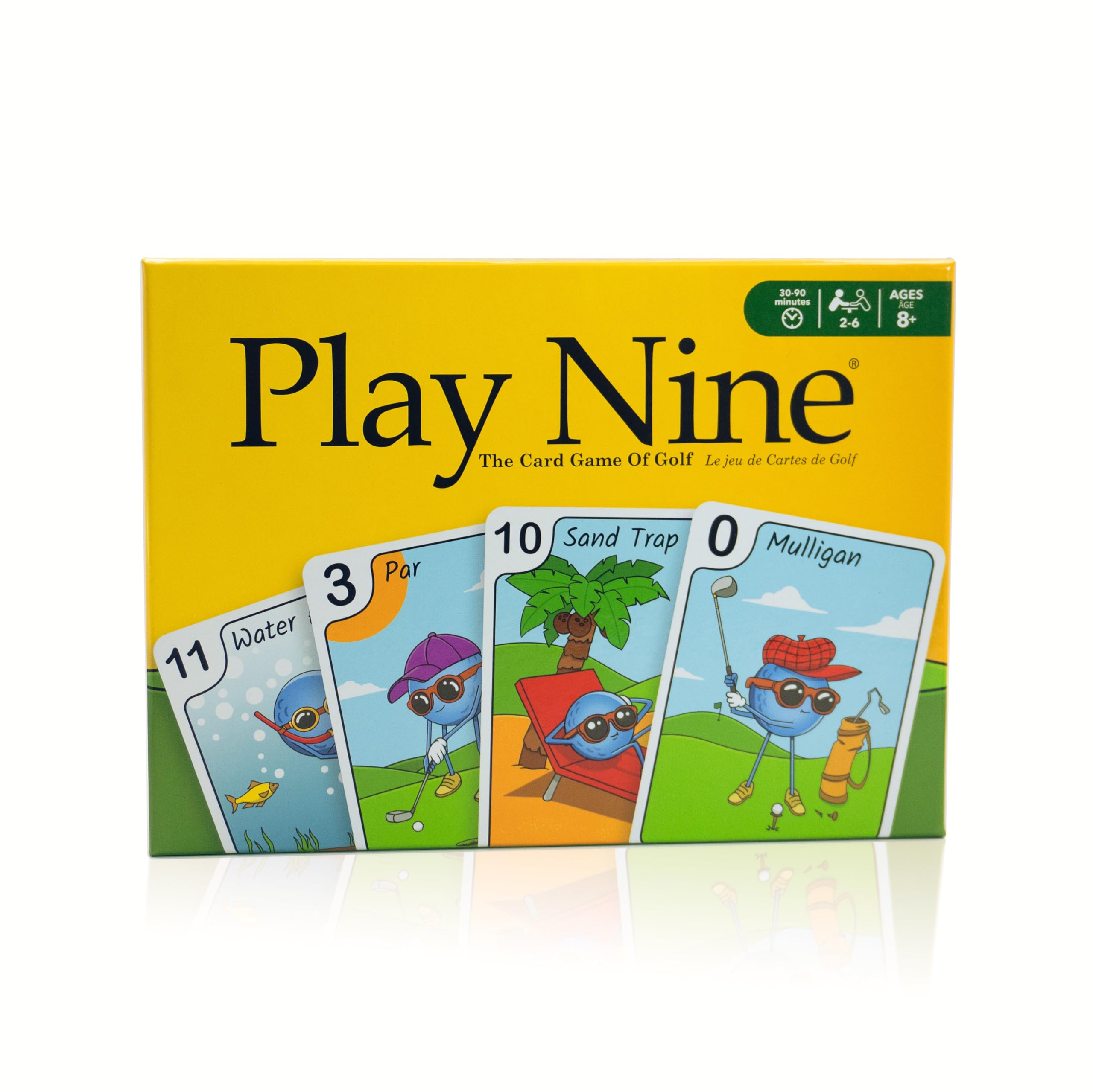 Play Nine card game of golf setup ready for quick and fun family play.