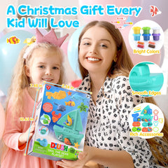 PLAY Ocean Color Dough Kit turtle mold promotes imaginative narratives and durable, reusable dough.