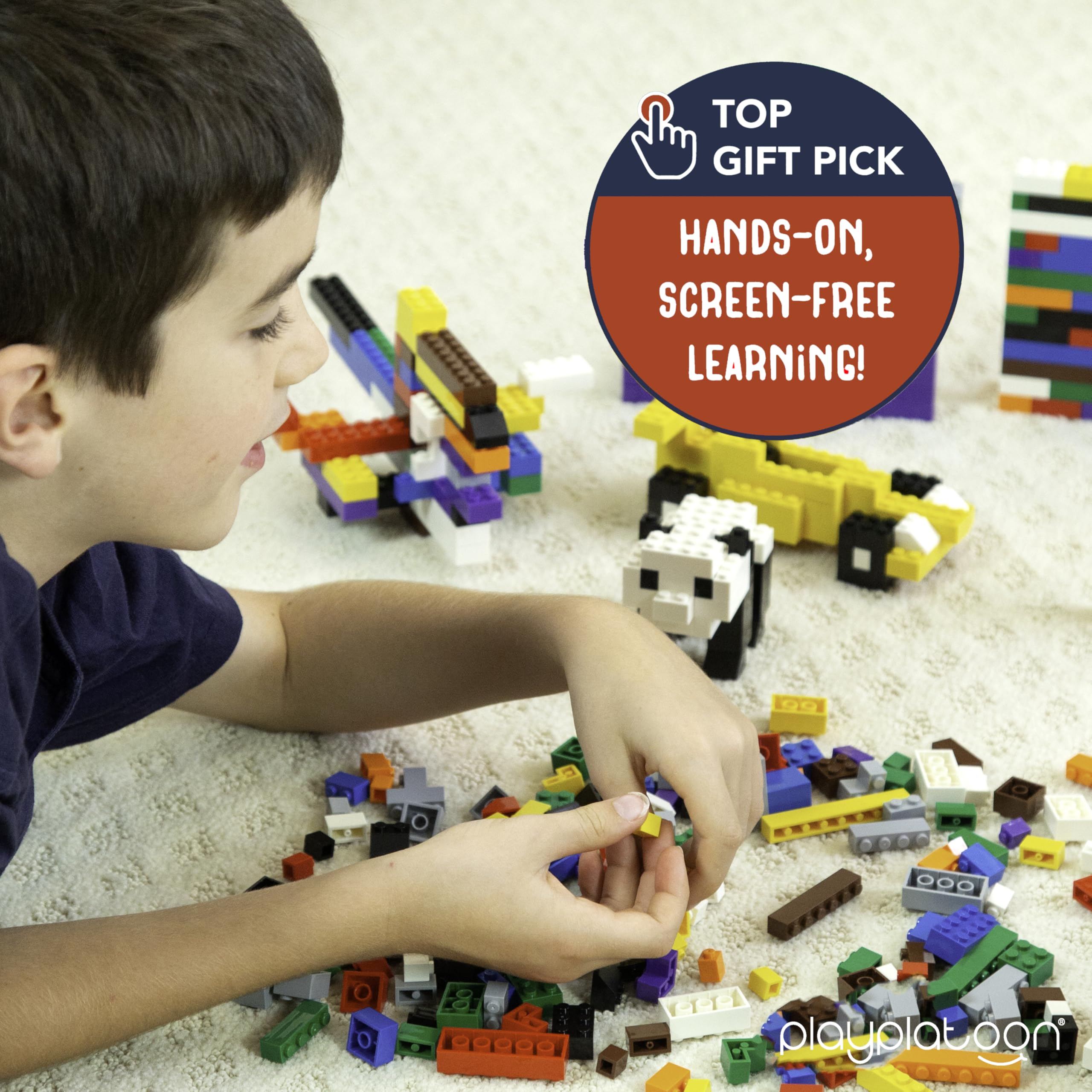 Play Platoon bulk bricks set offers durable pieces for kids ages 3 and up
