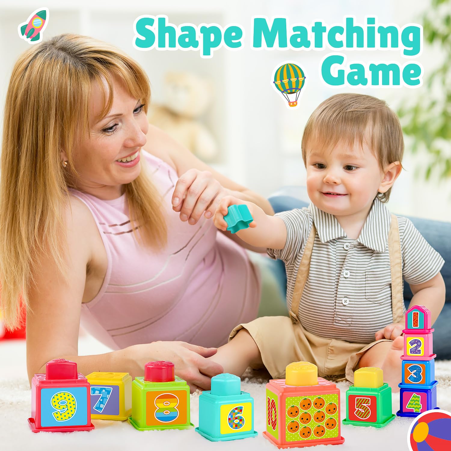 PLAY Pound a Ball Toy shape blocks focus promotes shape recognition and problem solving.