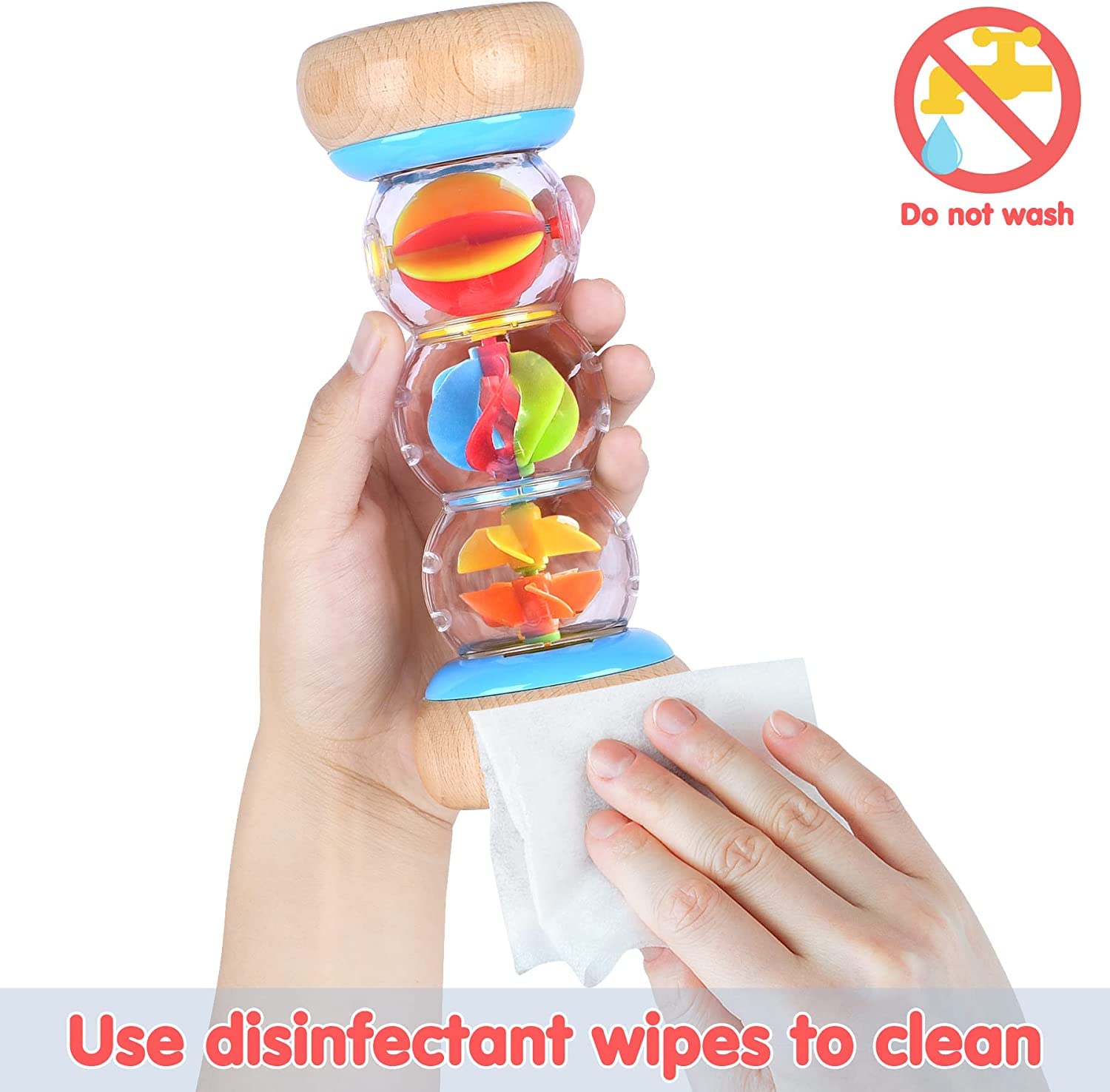 PLAY Rainmaker uses safe paint and sturdy wood for durable, child-friendly use.