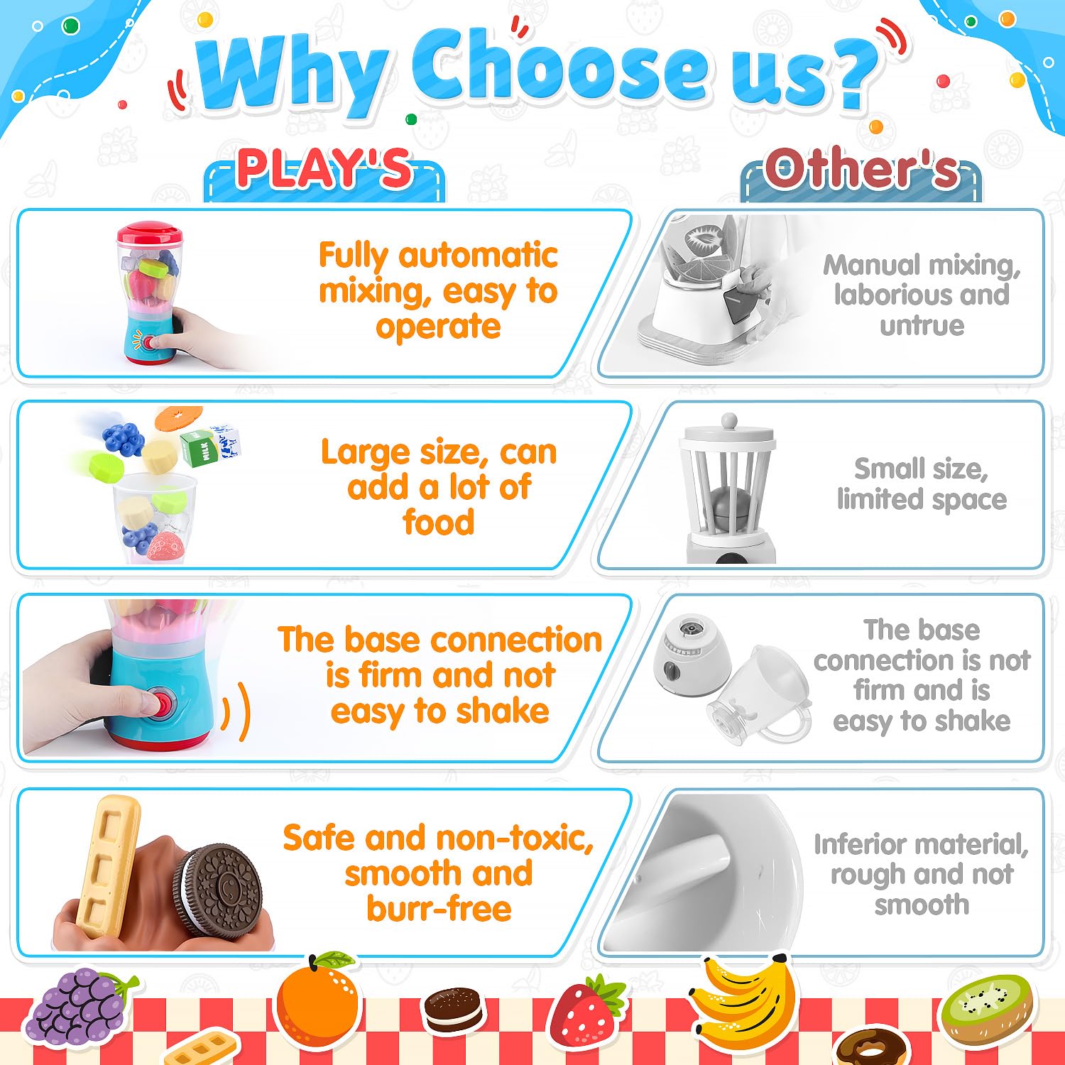 PLAY Smoothie Maker ice cubes spark chilly beverage pretend play
