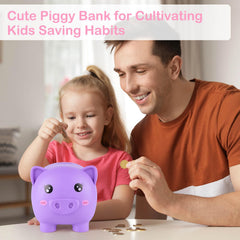 Play Tailor piggy bank bottom knob enables easy coin insertion and removal.