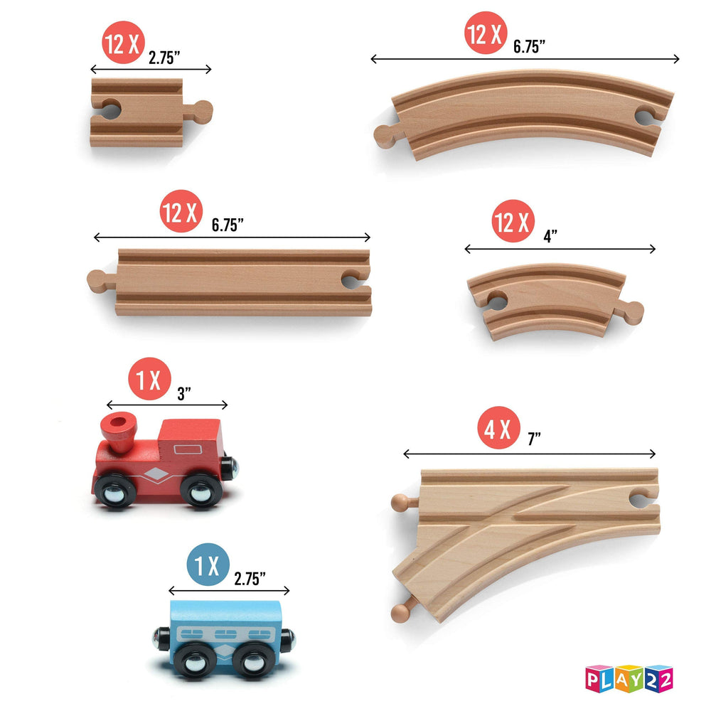 Play22 tracks compatible with Brio and IKEA for flexible setups.