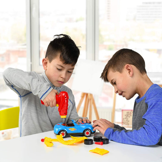 Play22 drill tool included for authentic assembly and motor skill practice