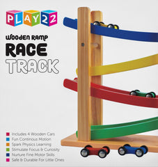 Play22 child playing with ramp and cars demonstrates hands-on learning