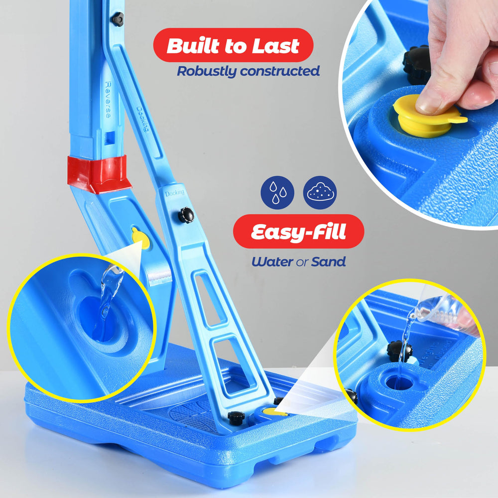 Play22 Height-Adjustable Stand grows with your child for longer use.