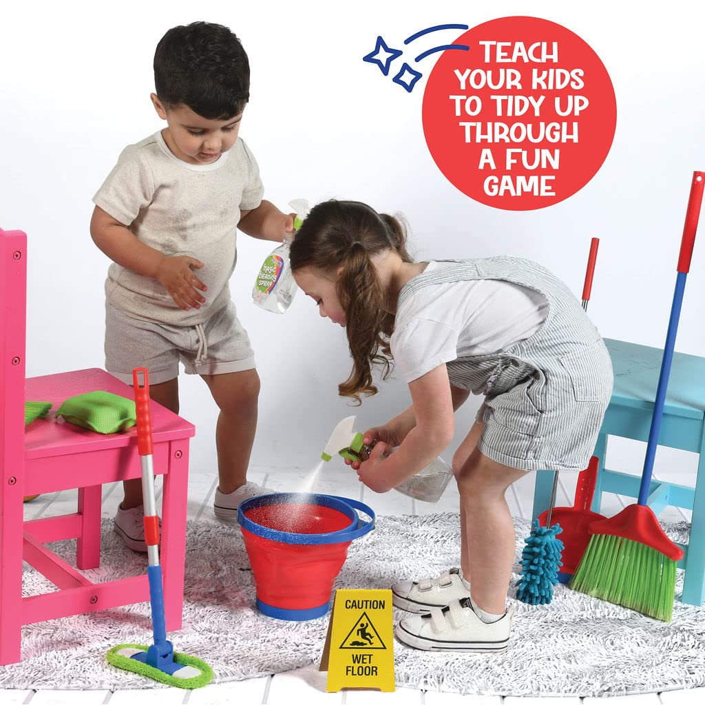 Play22 Kids Cleaning Set brush for quick pretend scrubbing tasks.