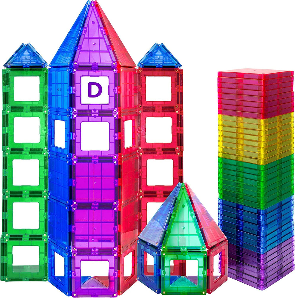 Play22 Magnetic Tiles triangle promotes geometry exploration and color recognition