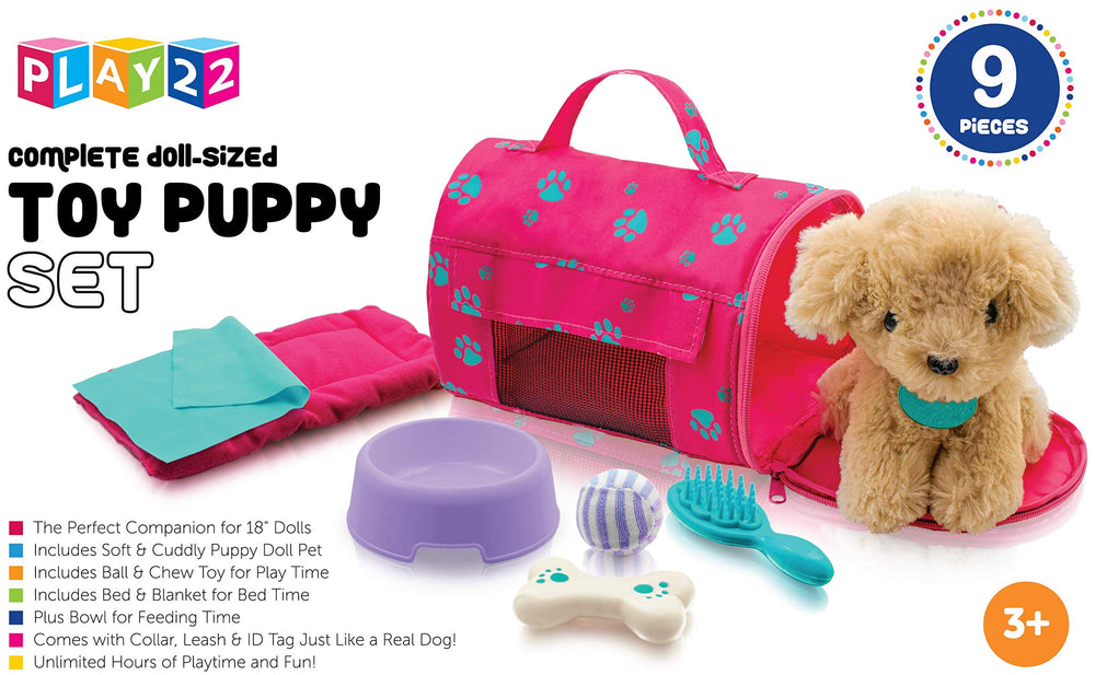 Play22 Plush Puppy Doll Set tennis ball for fetch and activity