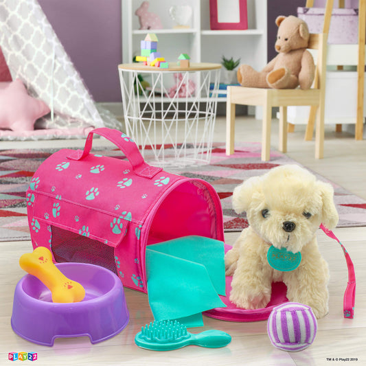 Play22 Plush Puppy Doll Set puppy figure standing for lifelike play