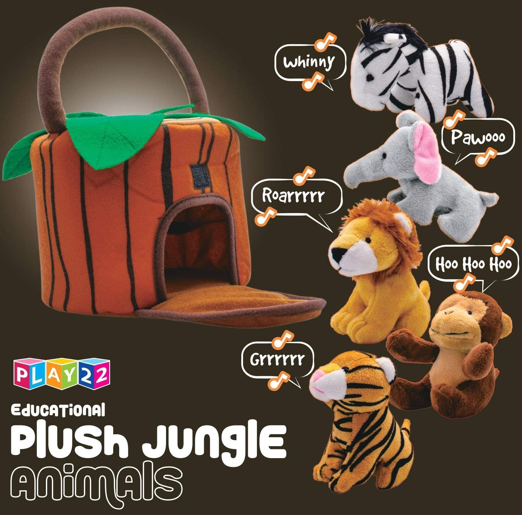 Play22 realistic animal sounds to enhance interactive play