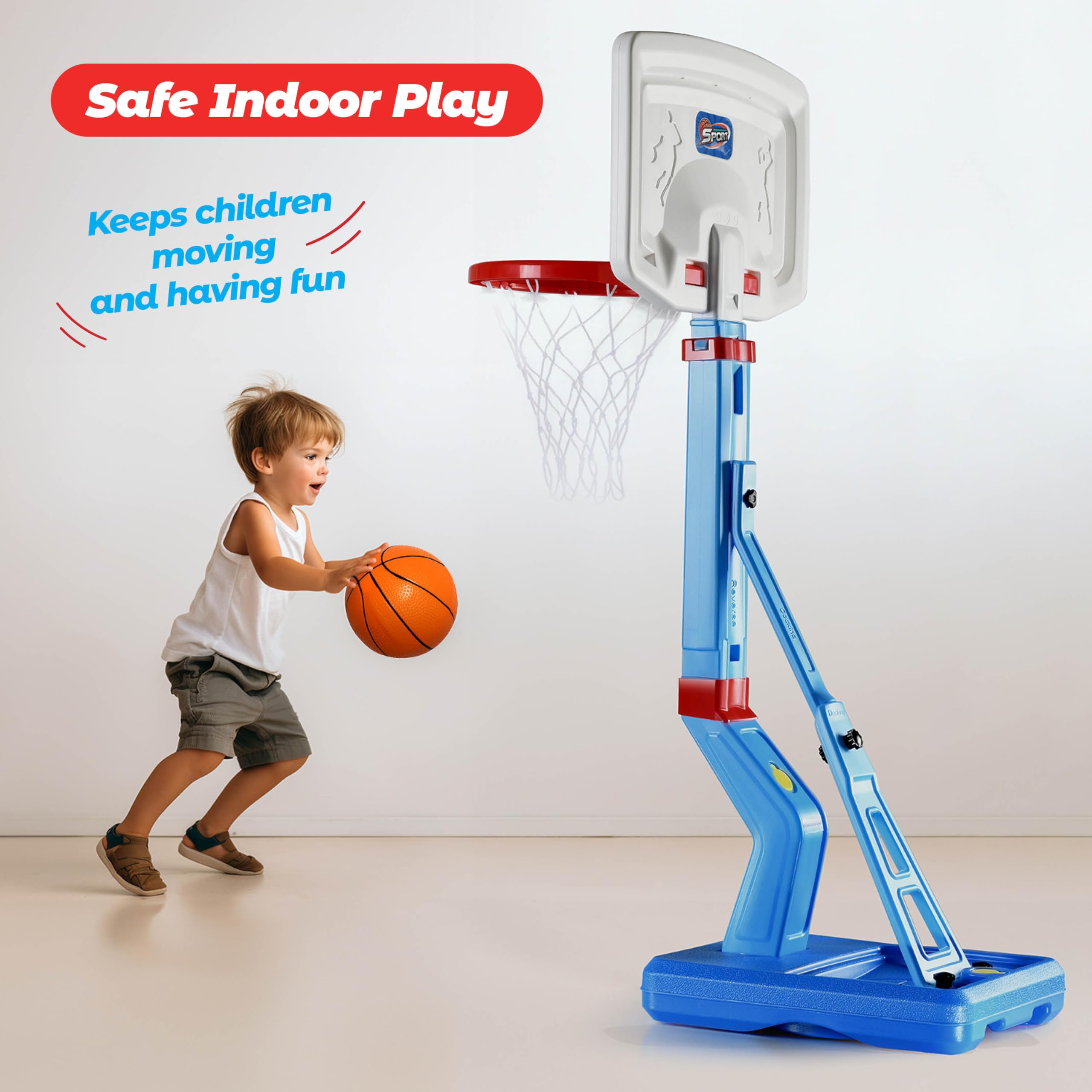 Play22 Small inflatable basketballs four-pack for soft touch and safe tossing.