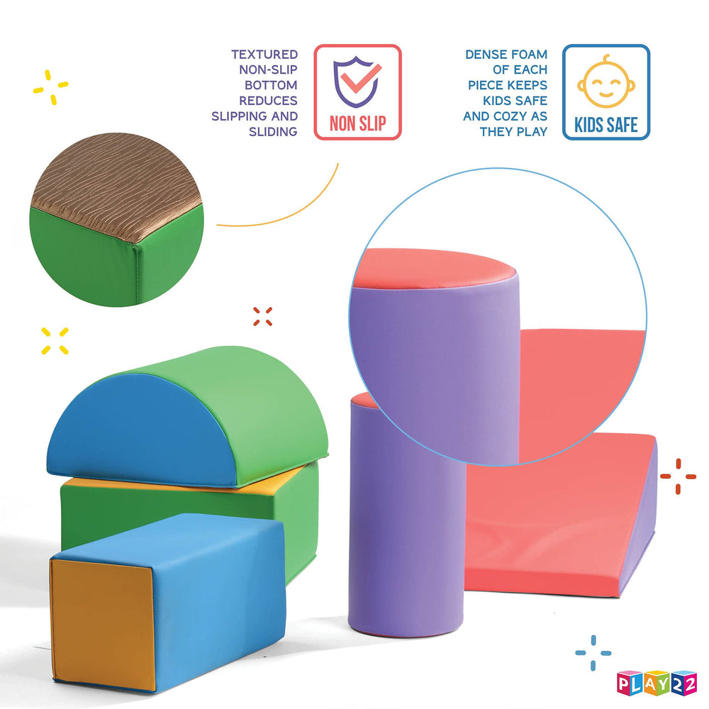 Play22 soft climbing cuboid block stacks for creative, safe play setups.