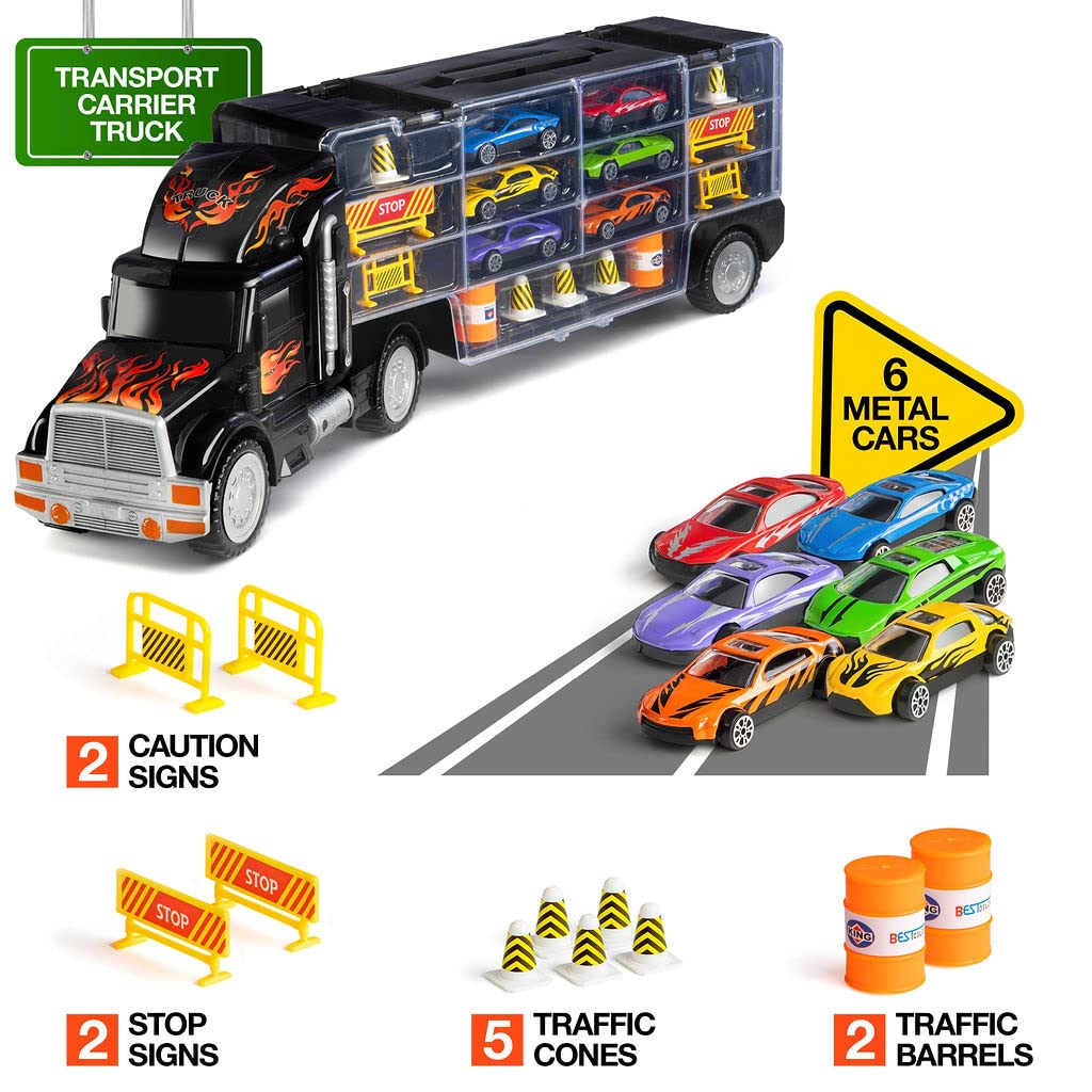 Play22 Six-pack die-cast cars included for immediate play.