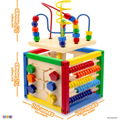 Play22 wooden activity cube counting numbers promotes early numeracy exploration