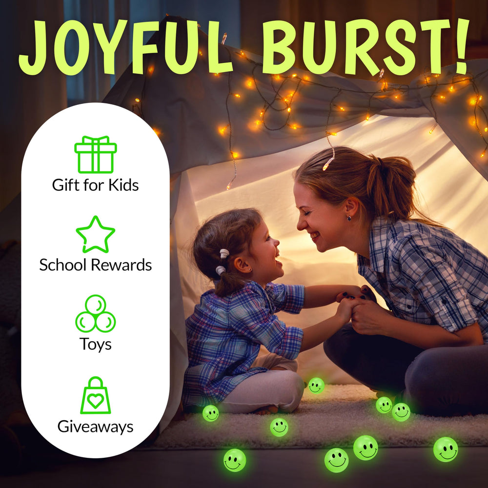 Playbees bulk-pack 144 bouncy balls for parties and rewards.