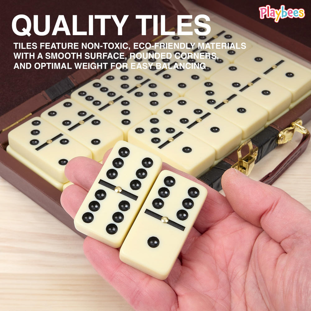 Playbees dominoes provide easy handling for family game night and social play.