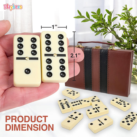 Playbees jumbo dominoes gold spinners close-up showcase premium feel and smooth handling.