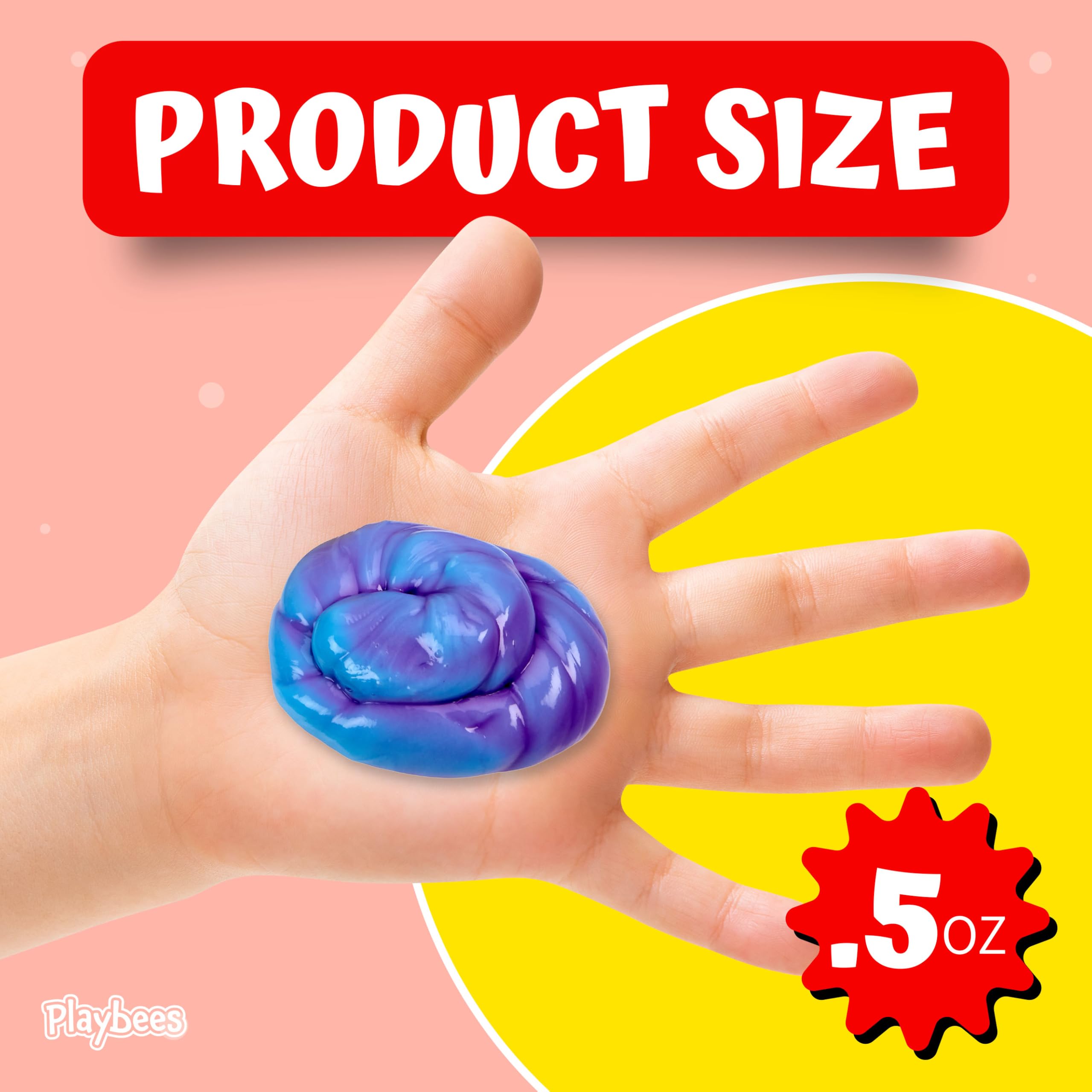 Playbees soft, bouncy putty texture ideal for tactile play and dexterity practice.