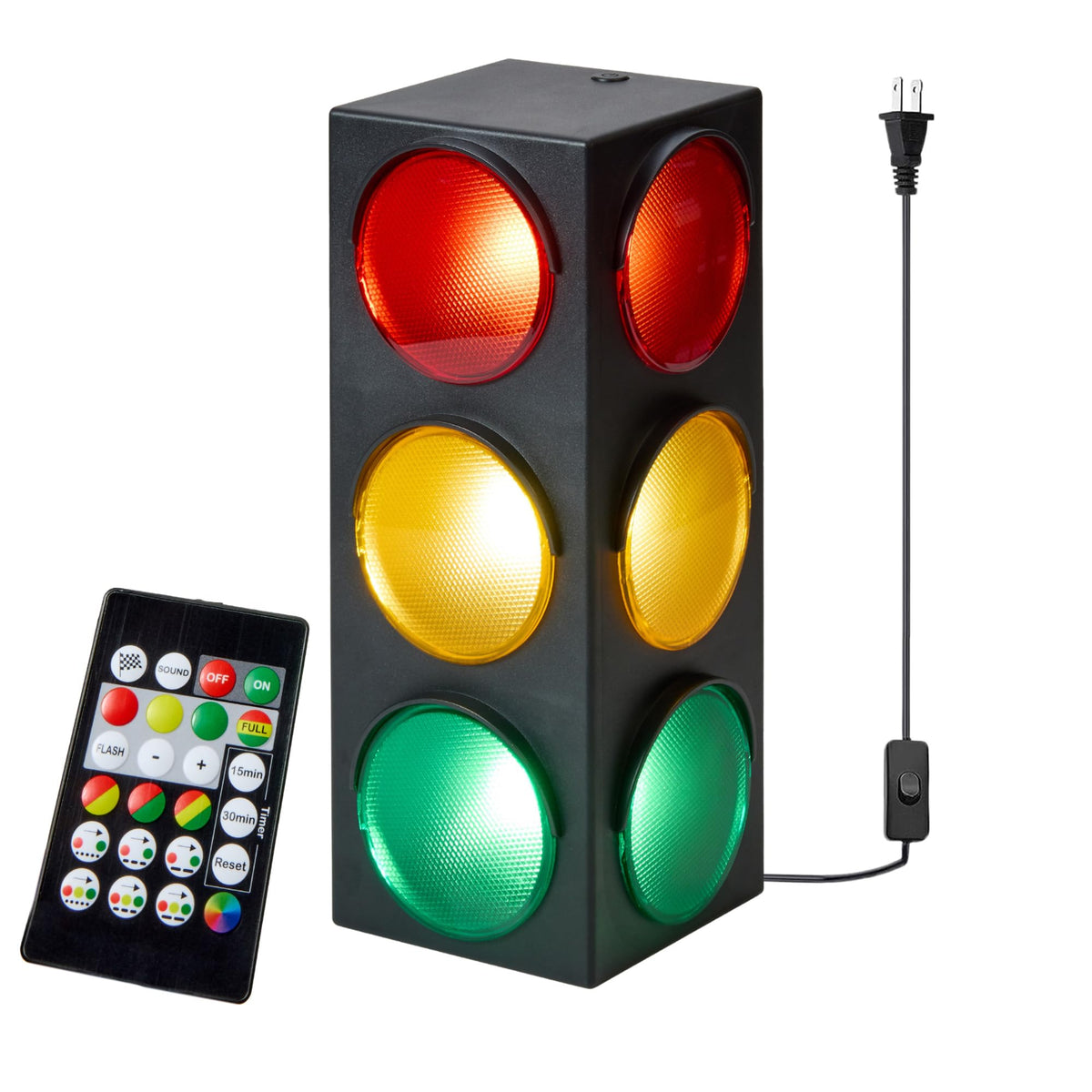 Playbees traffic light lamp, 12.25 inch, brightens any desk with vivid colors