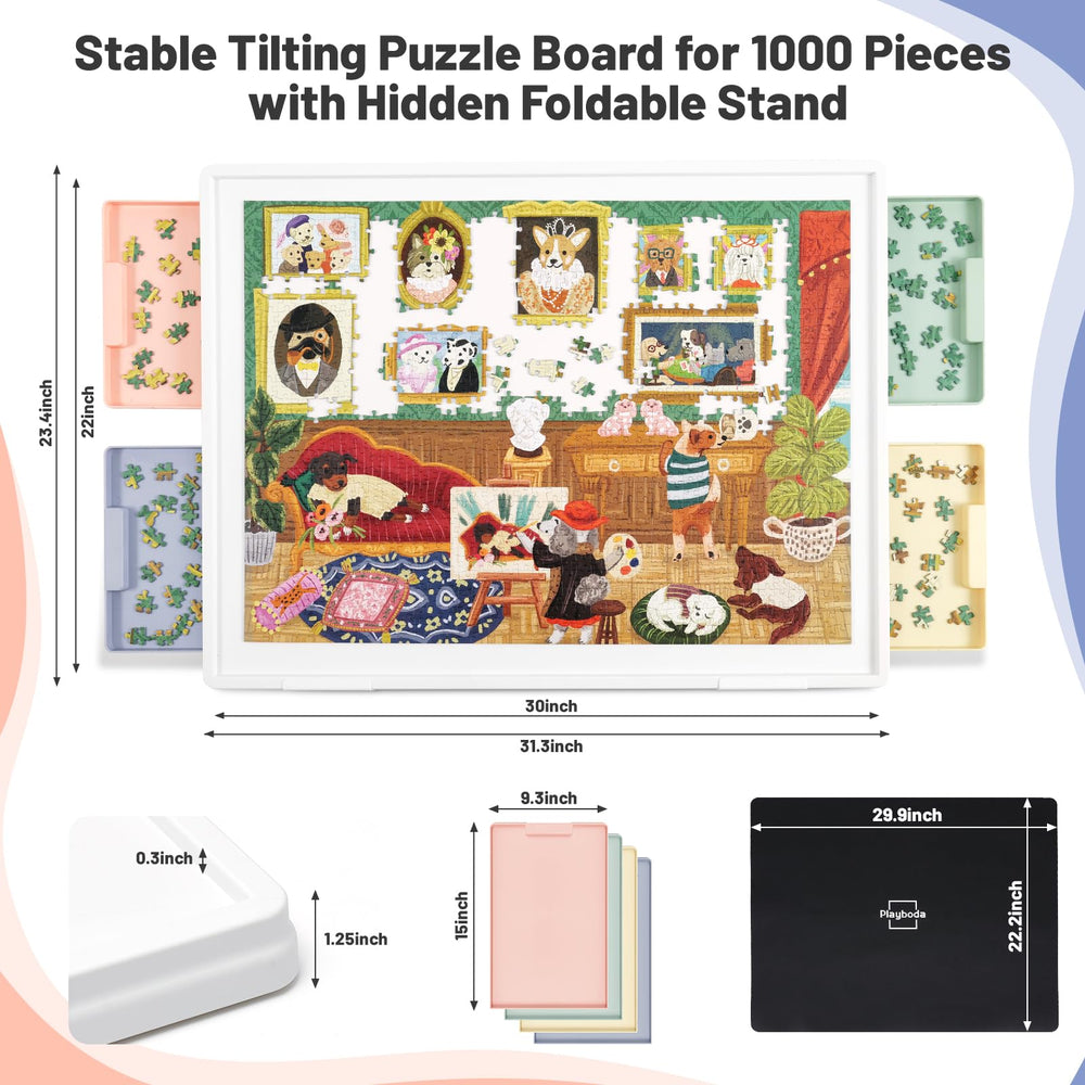 Playboda protective mat shields puzzle area from dust and bumps