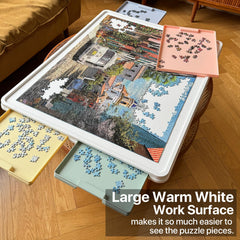Playboda protective rubber cover keeps unfinished puzzles safe.